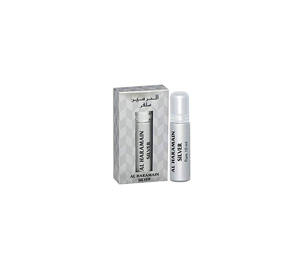 Prime Halal Arabian Perfume Attar Oil Al Haramain Alcohol Free Roll On 10 ML Various Fragrances Perfumes (10 ML, Silver) U.A.E