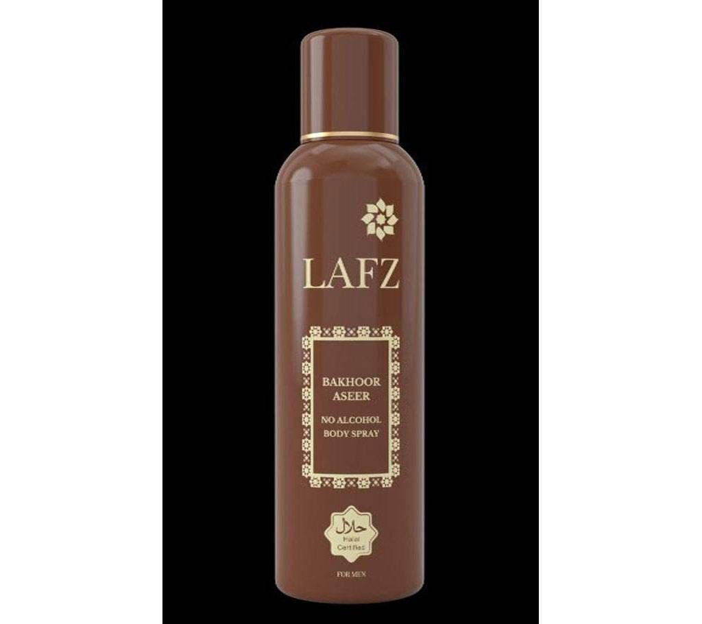 Lafz Alcohol Free Body Spray for men  Bakhoor Aseer 100 gm