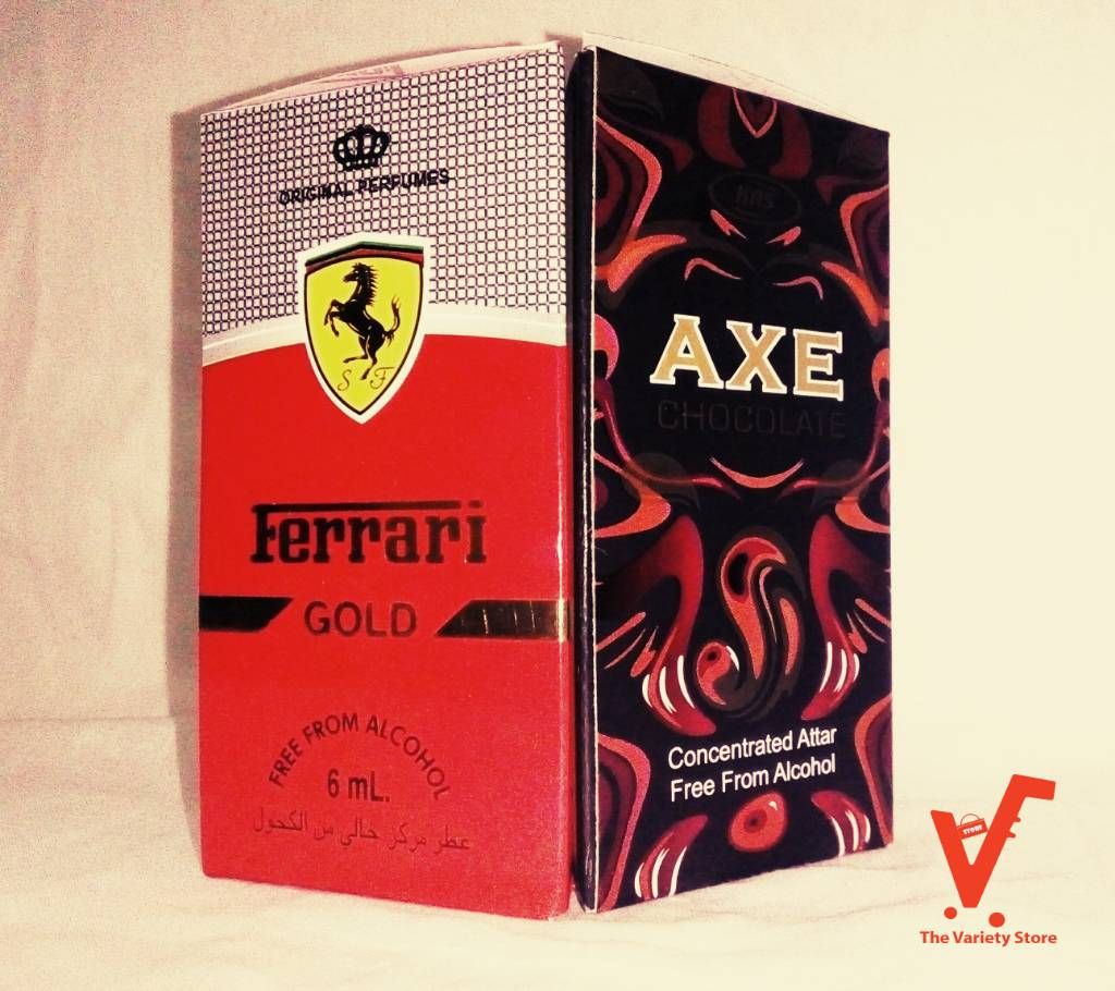 AXE Chocolate + Ferrari Gold Attar 6ml each BD