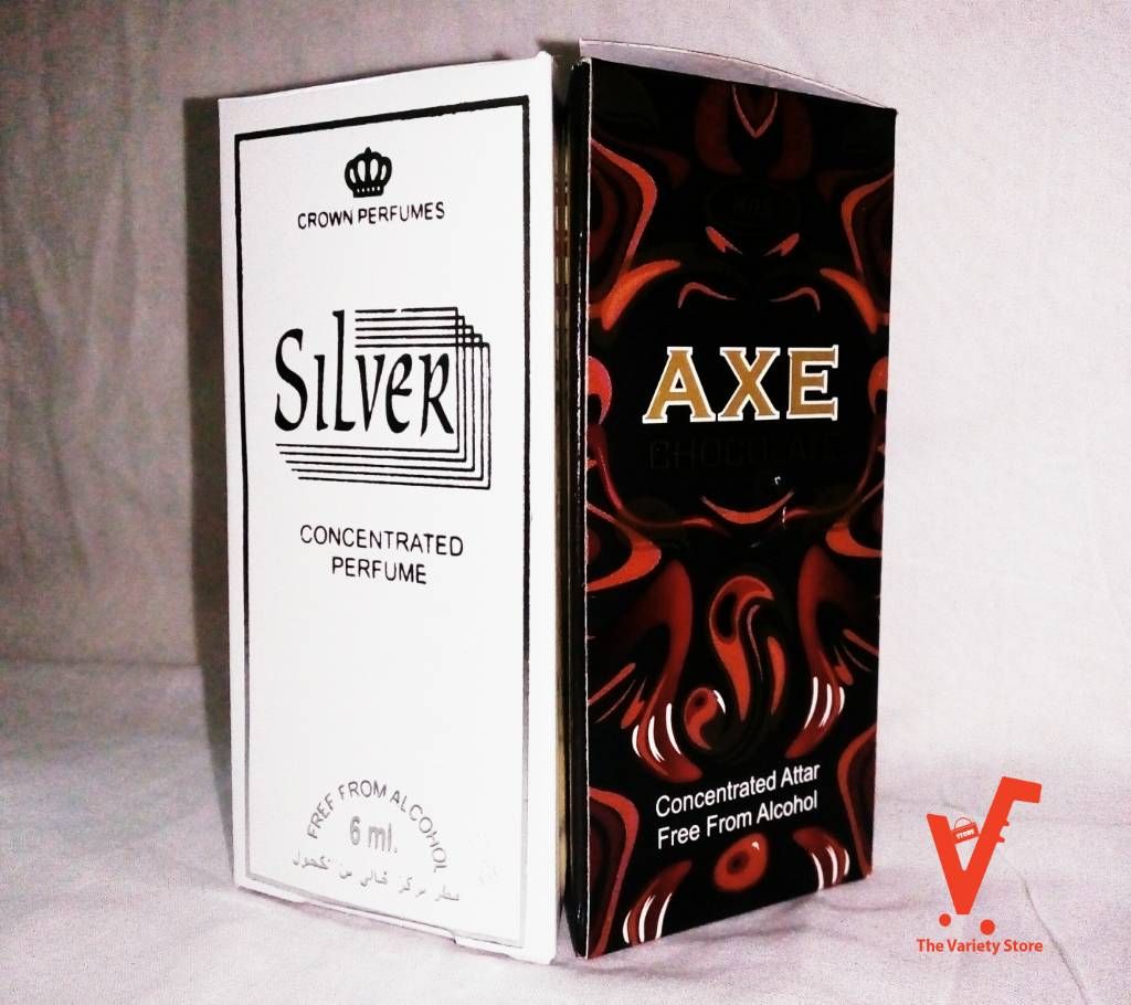 AXE Chocolate + Silver Attar 6ml each BD
