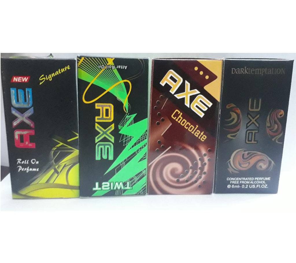 Combo 4 Flavour AXE Concentrated Perfume (Attor)6ml (France)