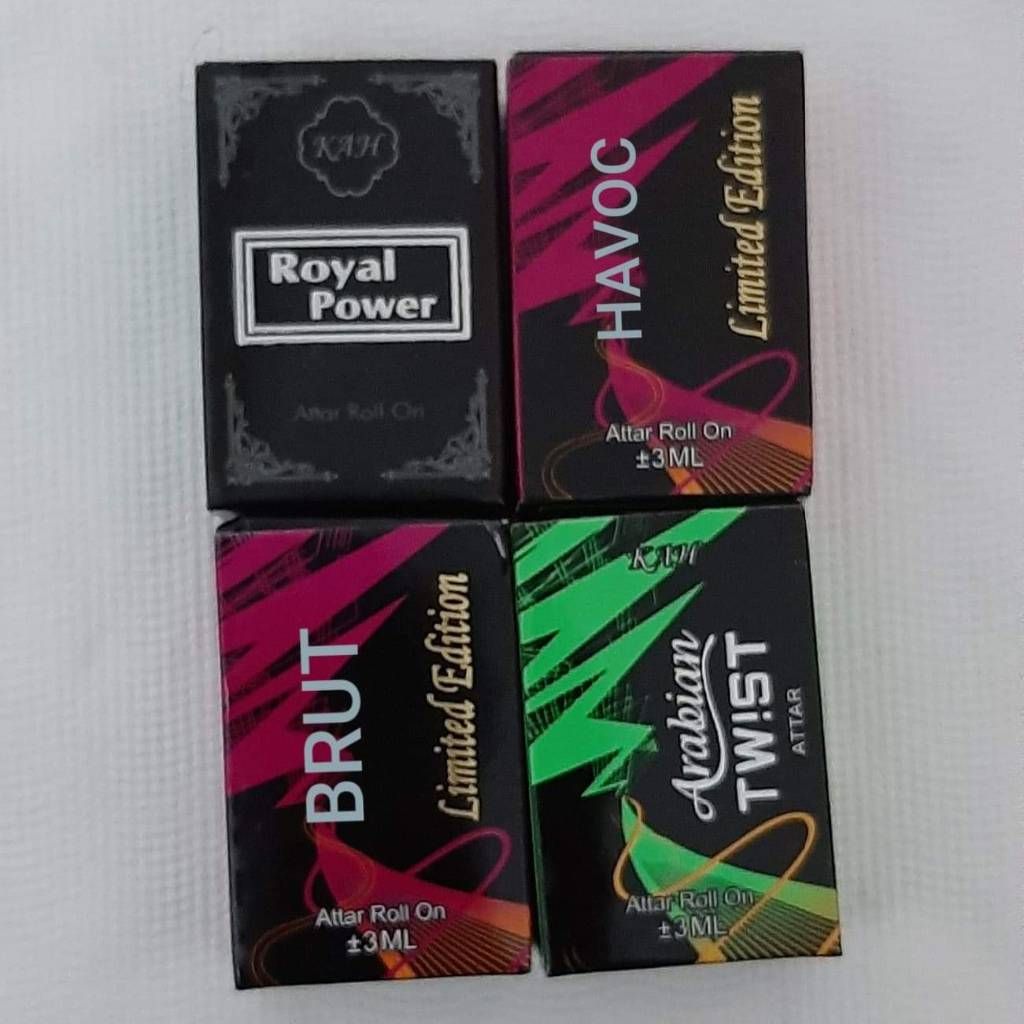 Combo 4 Flavour Concentrated Perfume (Attor) (Axe,Brut,Fogg,Havoc) - France