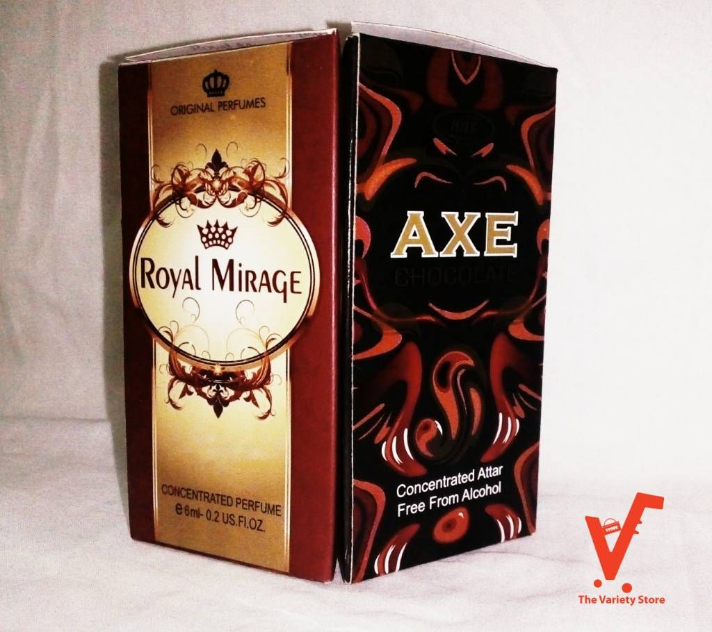 AXE Chocolate + Royal Mirage Attar 6ml each BD
