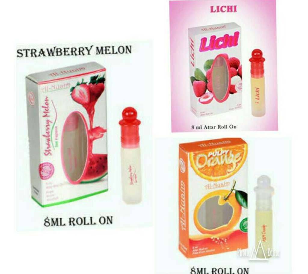 Al Nuaim fruit flavor Attar Package - 3pcs