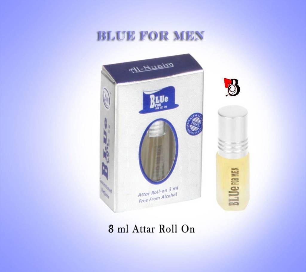 Al nuaim Blue for men Roll on Floral halal perfume 8ml - India