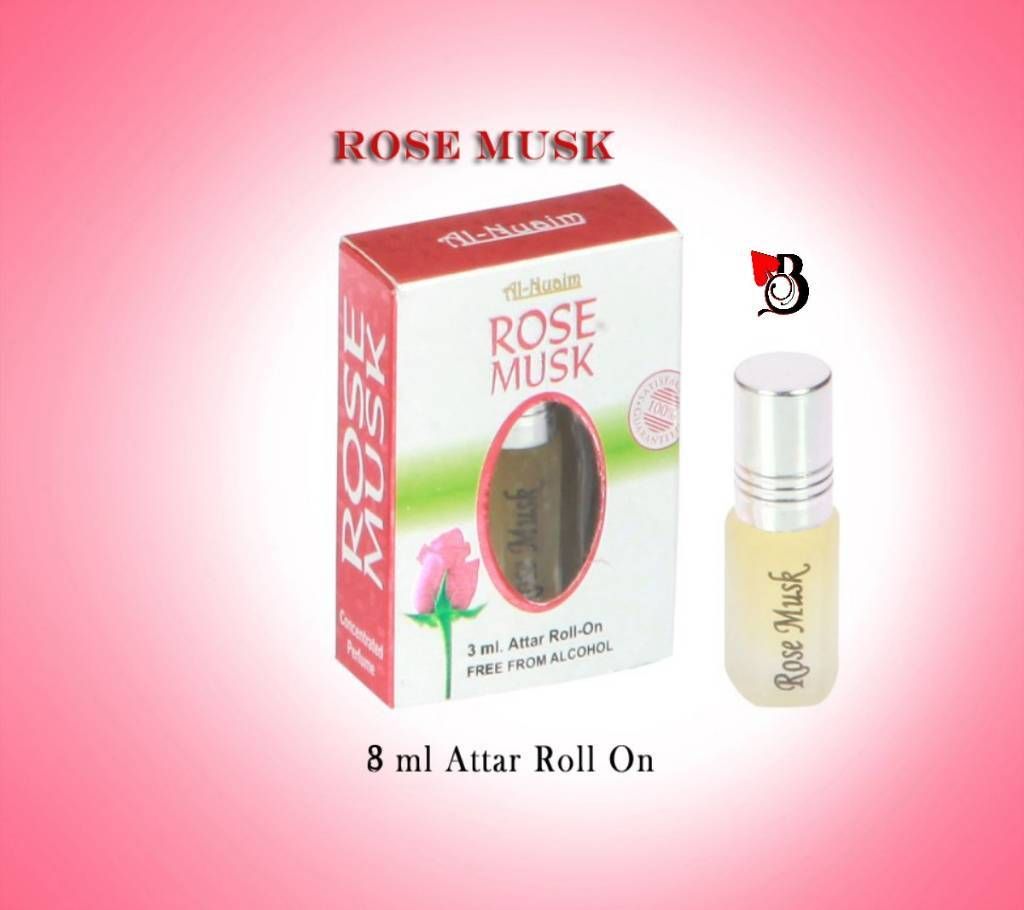 Al nuaim Rose musk Roll on Floral halal perfume 8ml - India