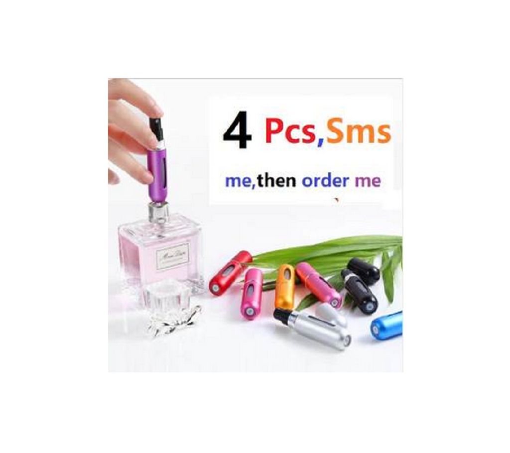 4 Pcs Pocket Perfume For women Travel Mini Refillable Perfume Bottle With Spray Perfume atomizer 