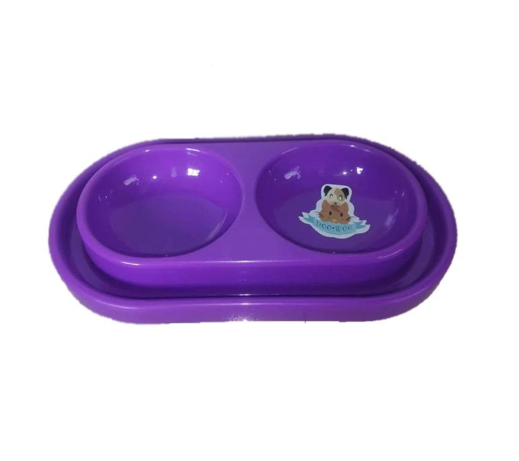 Pet Feeding Bowl (Dual) - Purple