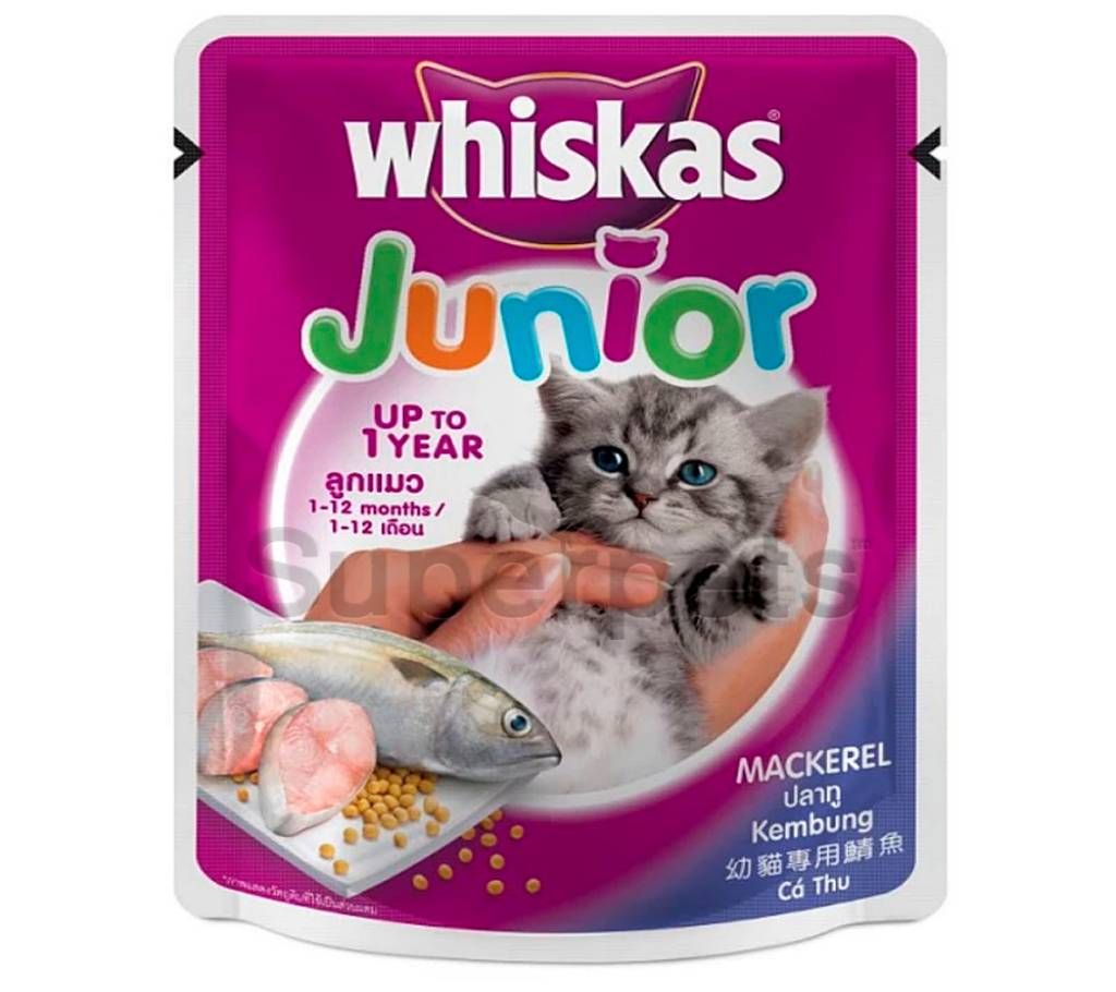 Whiskas Junior Pouch Mackerel (Kitten) 85gm - Germany