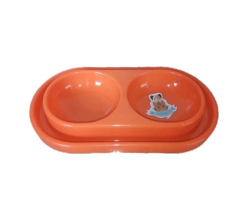 Pet Feeding Bowl (Dual) - orange