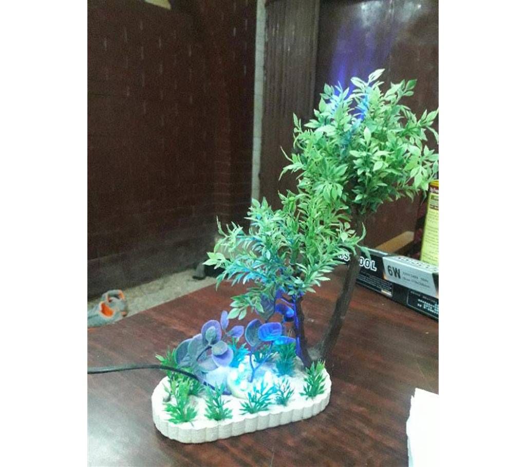 Aquarium Plastic Plant with LED Light
