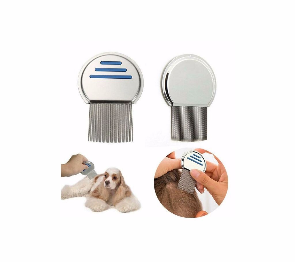 Stainless Steel  Hair Rid Head Lice dandruff Remove Pet comb