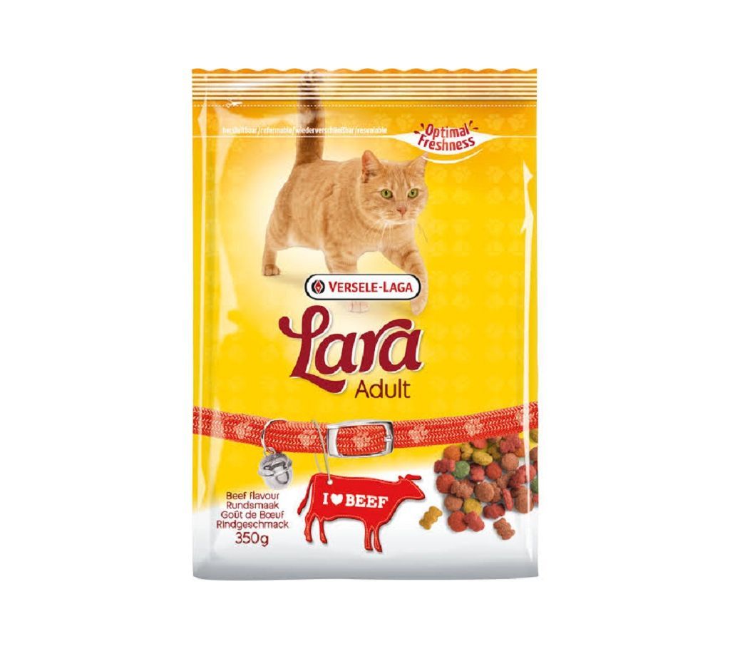 Lara Adult Cat Food - Beef 350 gm-Belgiam