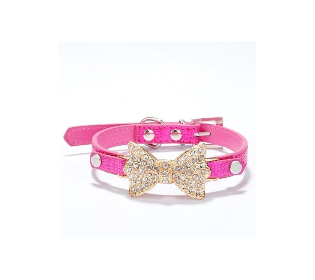 Rhinedstone PU Leather Pet Collar