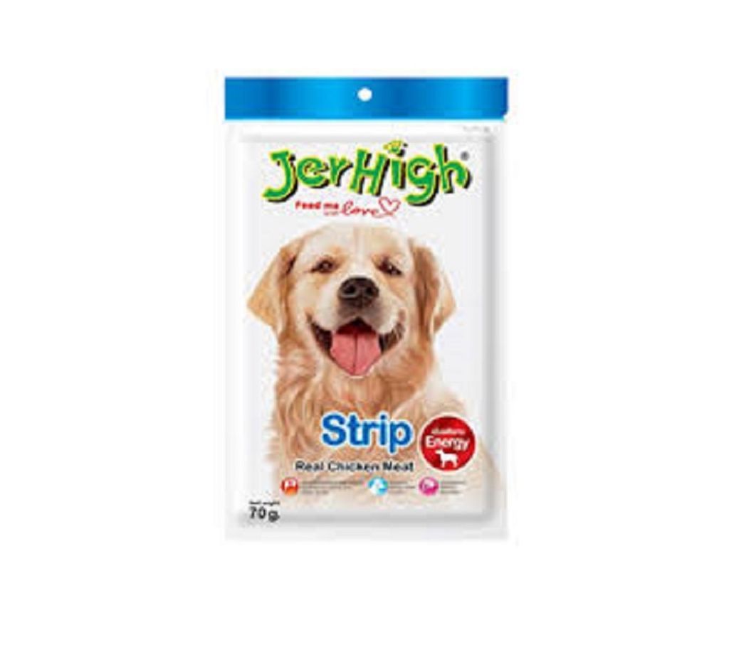 Jer High Adult Dog Food Chicken Strip 70 gm Thailand