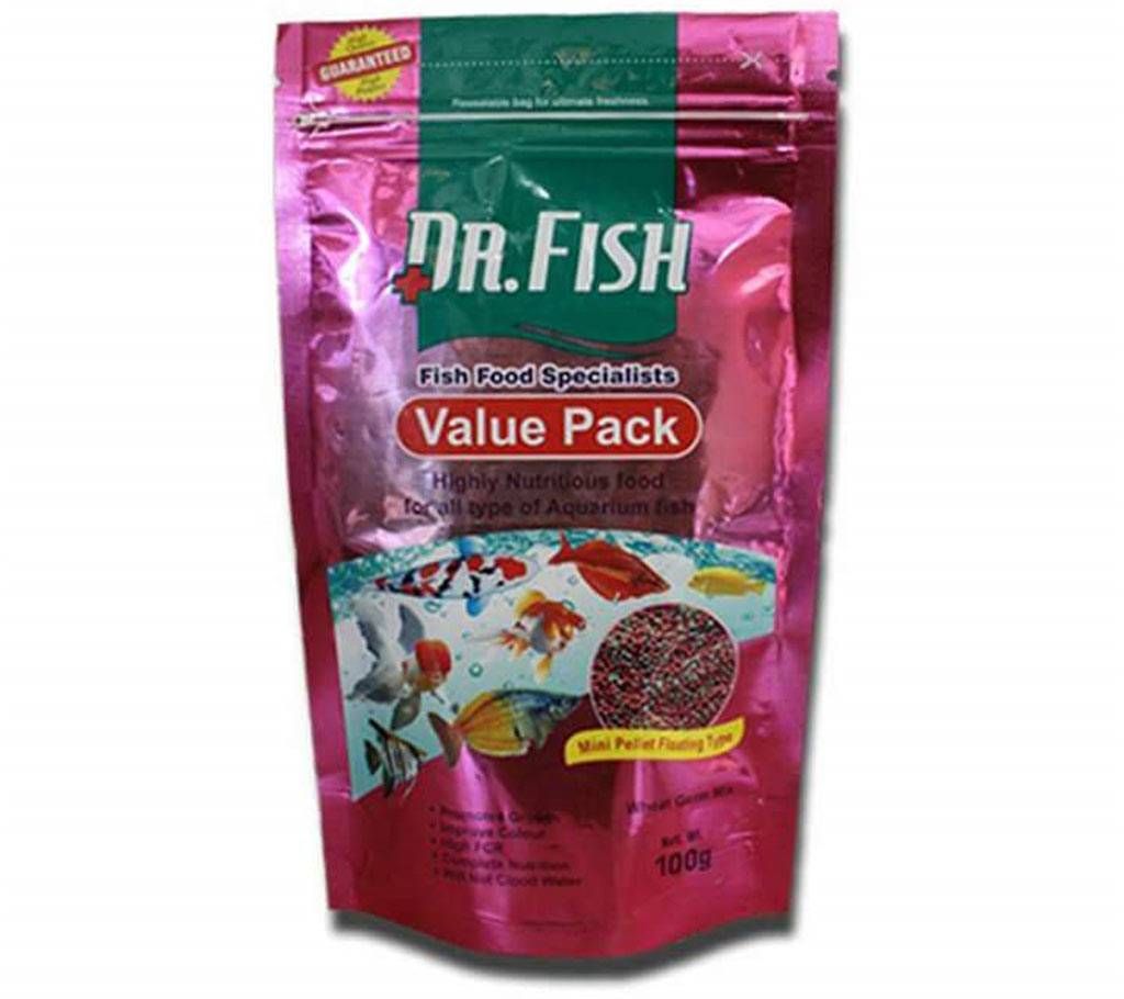 Dr. Fish branded Value Pack Fish Food 100 grams pack