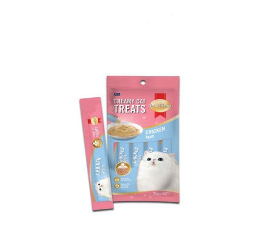 SmartHeart Creamy Cat Treats- Squid(15g*4packs- 60g)