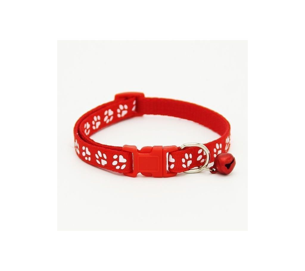 Paw Printed Pet Collar (Red)