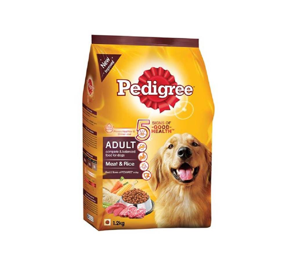 Pedigree Adult Dog Food Meat & Rice (1.2 Kg) - USA