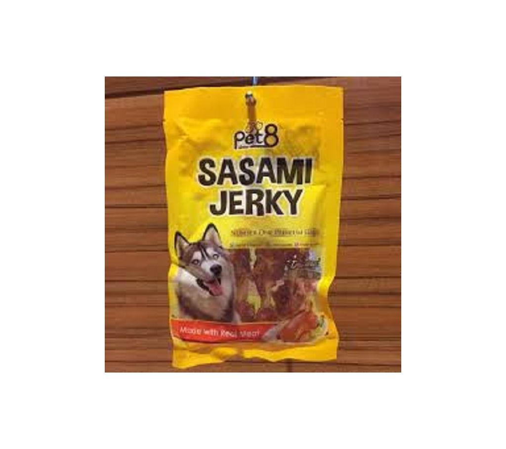Pet8 Dog Food Sasami Jerky chicken fillet jerky Slice 75gm - Thailand