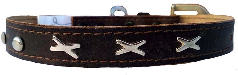 Petox Zone Medium109 Embellished Dog Collar Charm  (Brown, Solid)