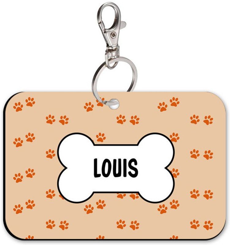 SKY TRENDS Rectangle Shape Collar Locket/Pendant for Dogs & Puppy -356 Info Engraved Dog Collar Charm  (Multicolor, Rectangle)