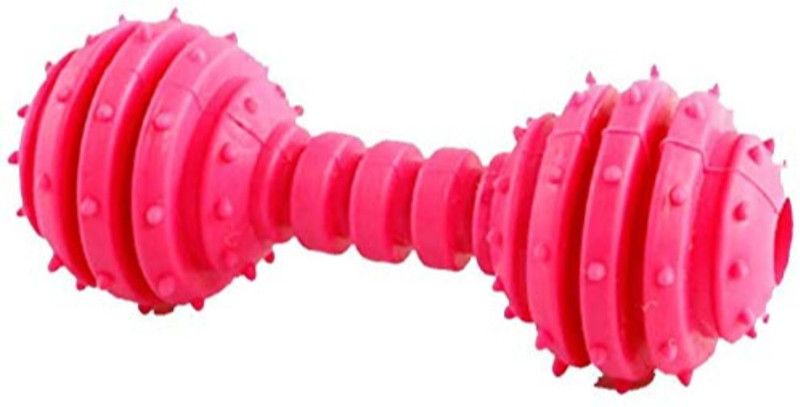 Emily Pets Chewing Dumbbell Shape TPR Rubber with Bells Rubber Chew Toy For Dog