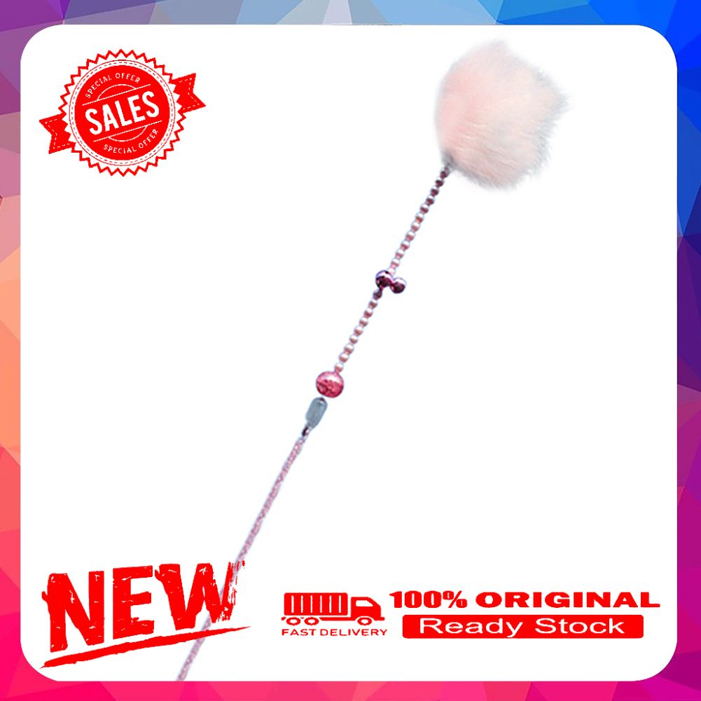 Vist Fox Pet Cat Kitten Feather Ball Bell Beads Catnip Teaser Play Stick Rod Wand Toy