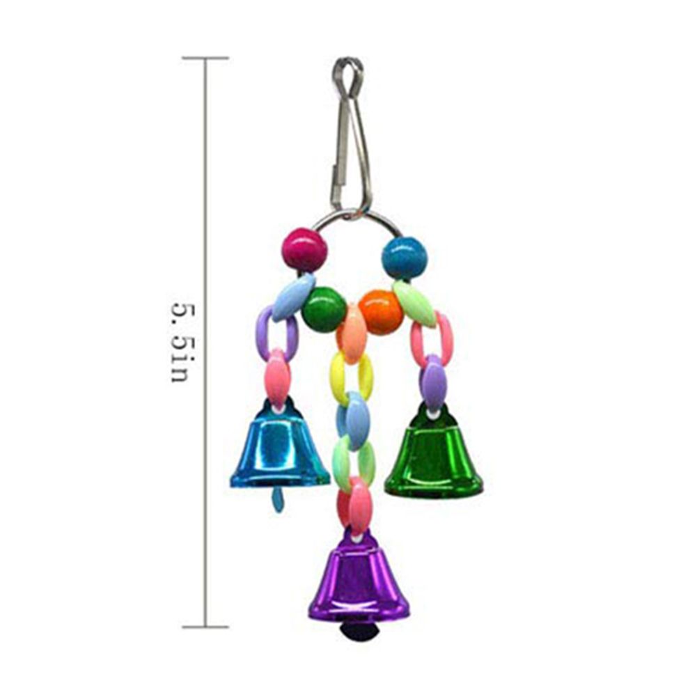 10Pcs Pet Bird Parrot Bell Rattan Ball Cotton Rope Stair Hanging Cage Chew Toy