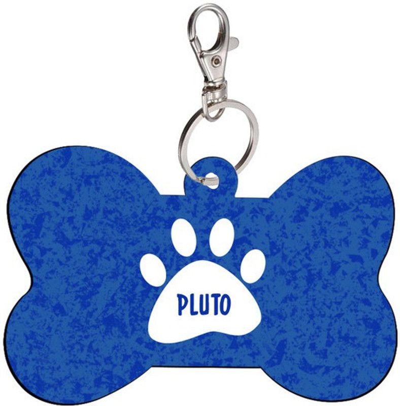SKY TRENDS Bone Shape Collar Locket/Pendant for Dogs & Puppy -877 Info Engraved Dog Collar Charm  (Blue, Bone)