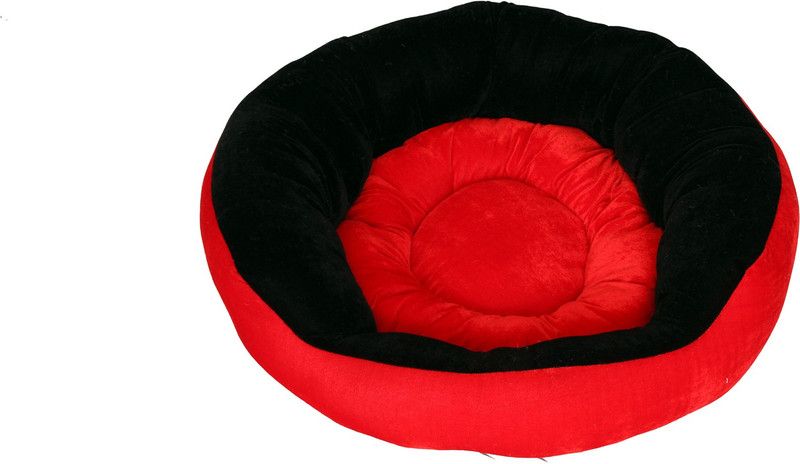 RK PRODUCTS DC RED AND BLK ROND S Pet Bed  (Red)