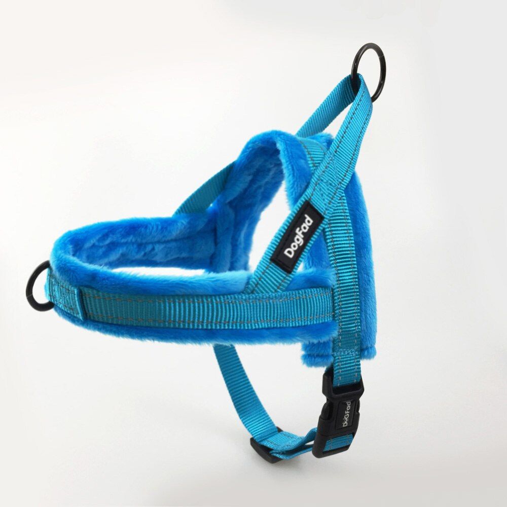 Soft flannelette  Harness Lightweight No Pull Pet harness with Padded Reflective Vest Harness for Small and Medium s
