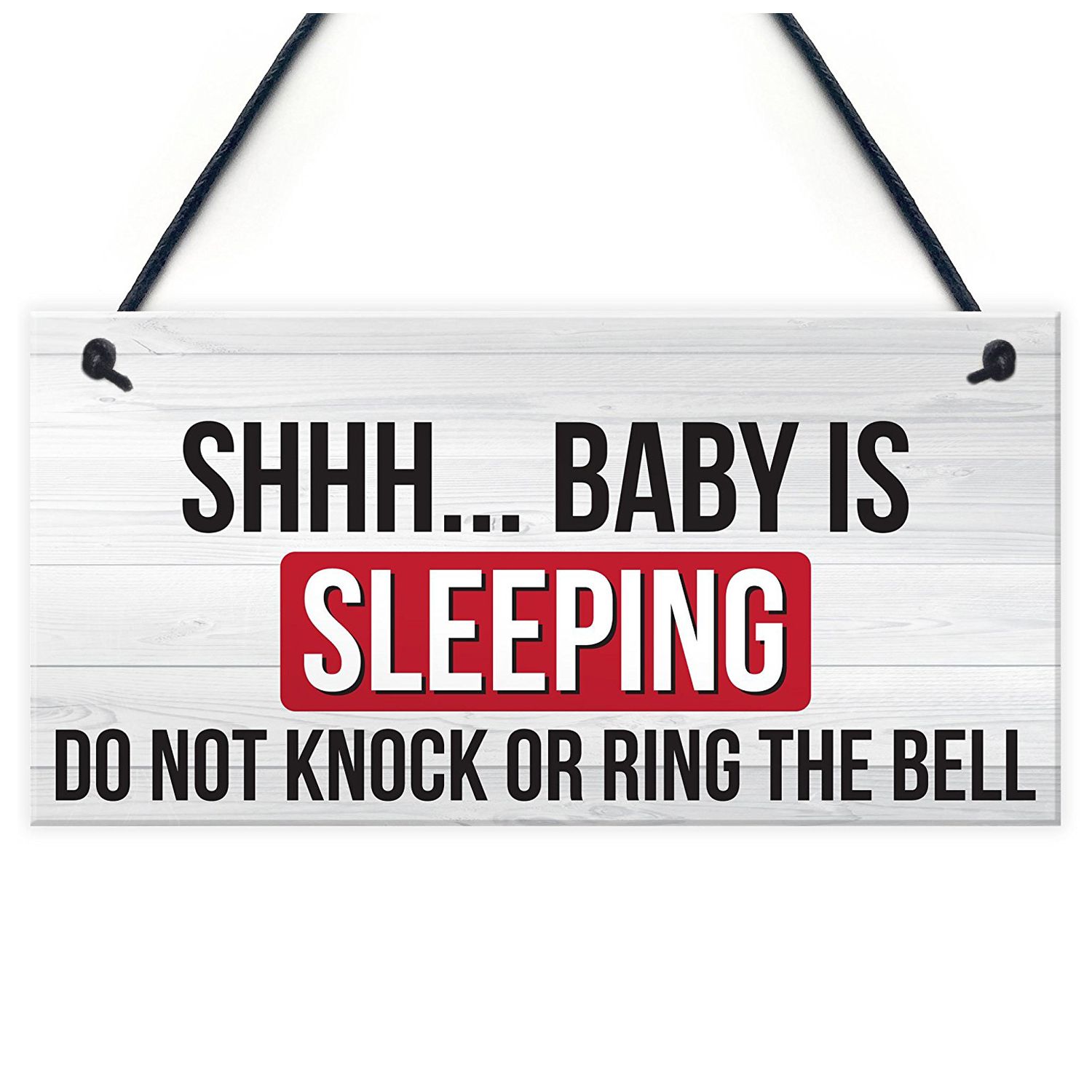 Individual Shh.. Baby Is Sleeping Do Not Disturb Nursery Hanging Plaque Baby Door Cot Sign