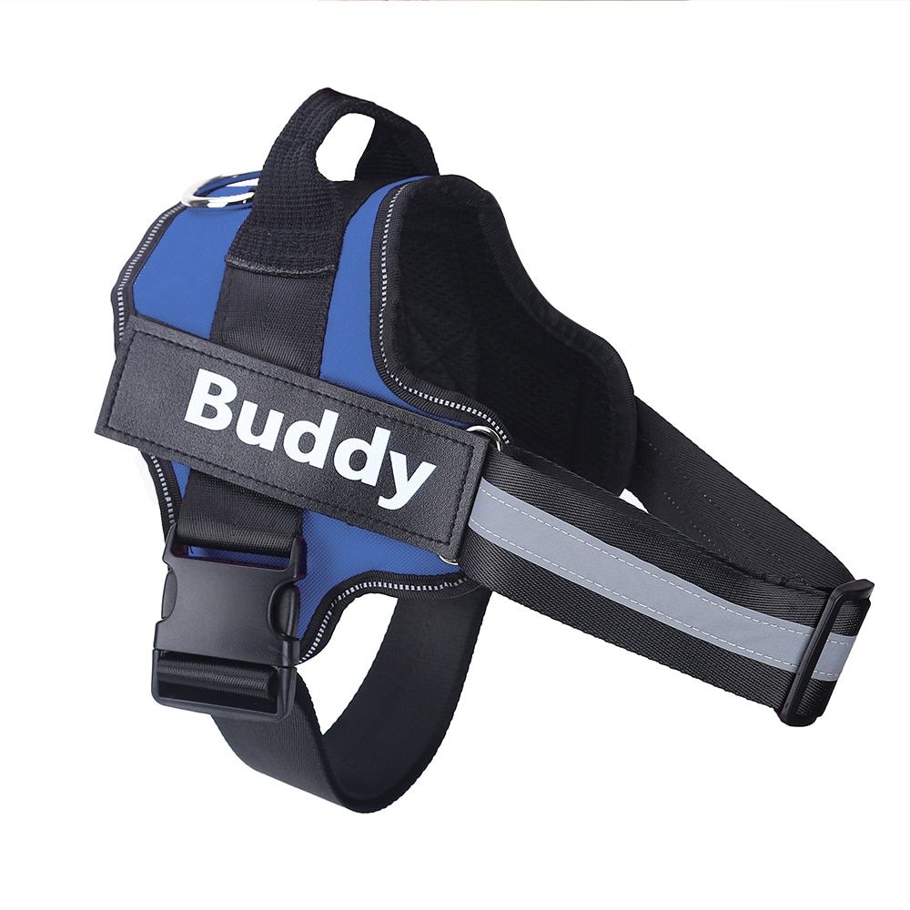 Personalized  Harness no pull Reflective Pet Harness with Handle For  Vest Outdoor  Harness Vest With Name Custom Patch