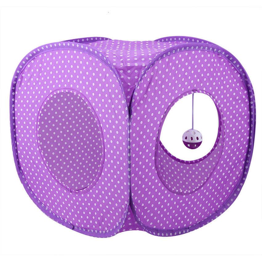 Cat Tunnel Crinkle Dot Tent Foldable Bed Oxford Cloth Toy Long for Pet