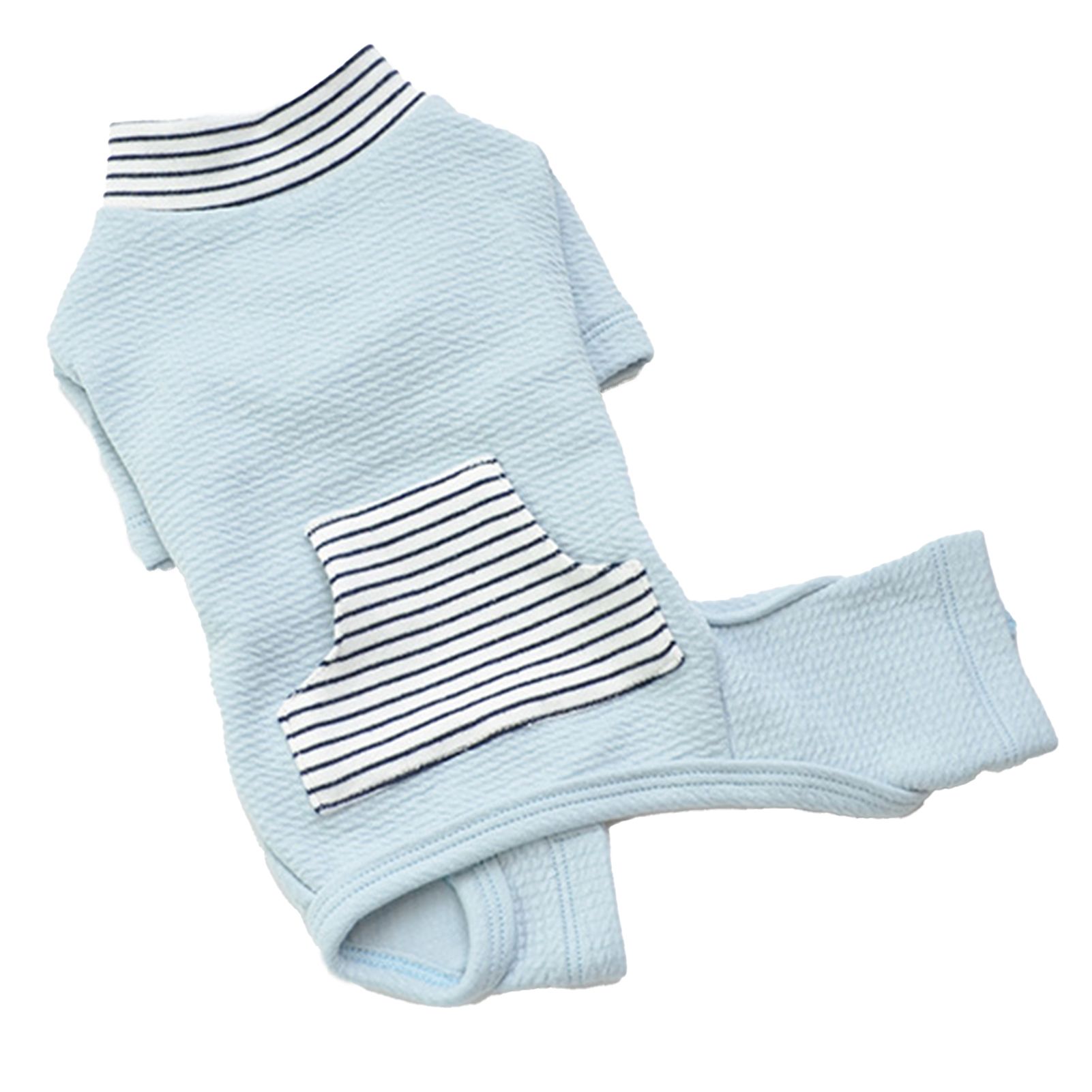 Pet Jumpsuit Adorable Striped Pocket Dog Cats Jumpsuits Outfit