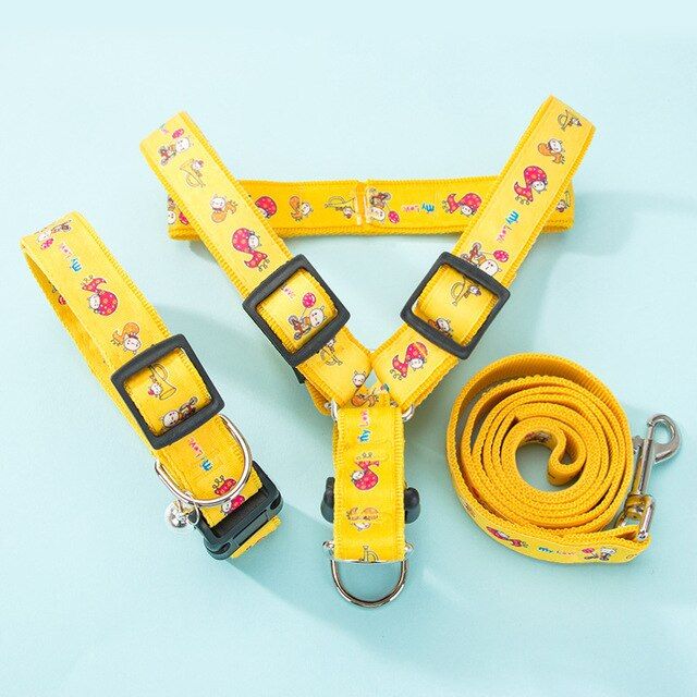 Dinosaur Pet  Harness Cute Cartoon No Pull Adjustable   Leash Vest Running Leash S Belt for Small and Medium s