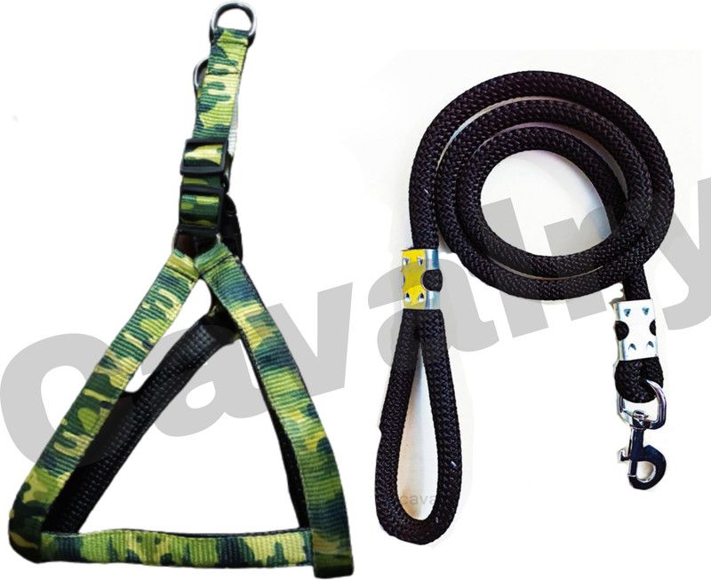 Cavalry Army print harness Dog Harness & Leash  (Medium, Army)