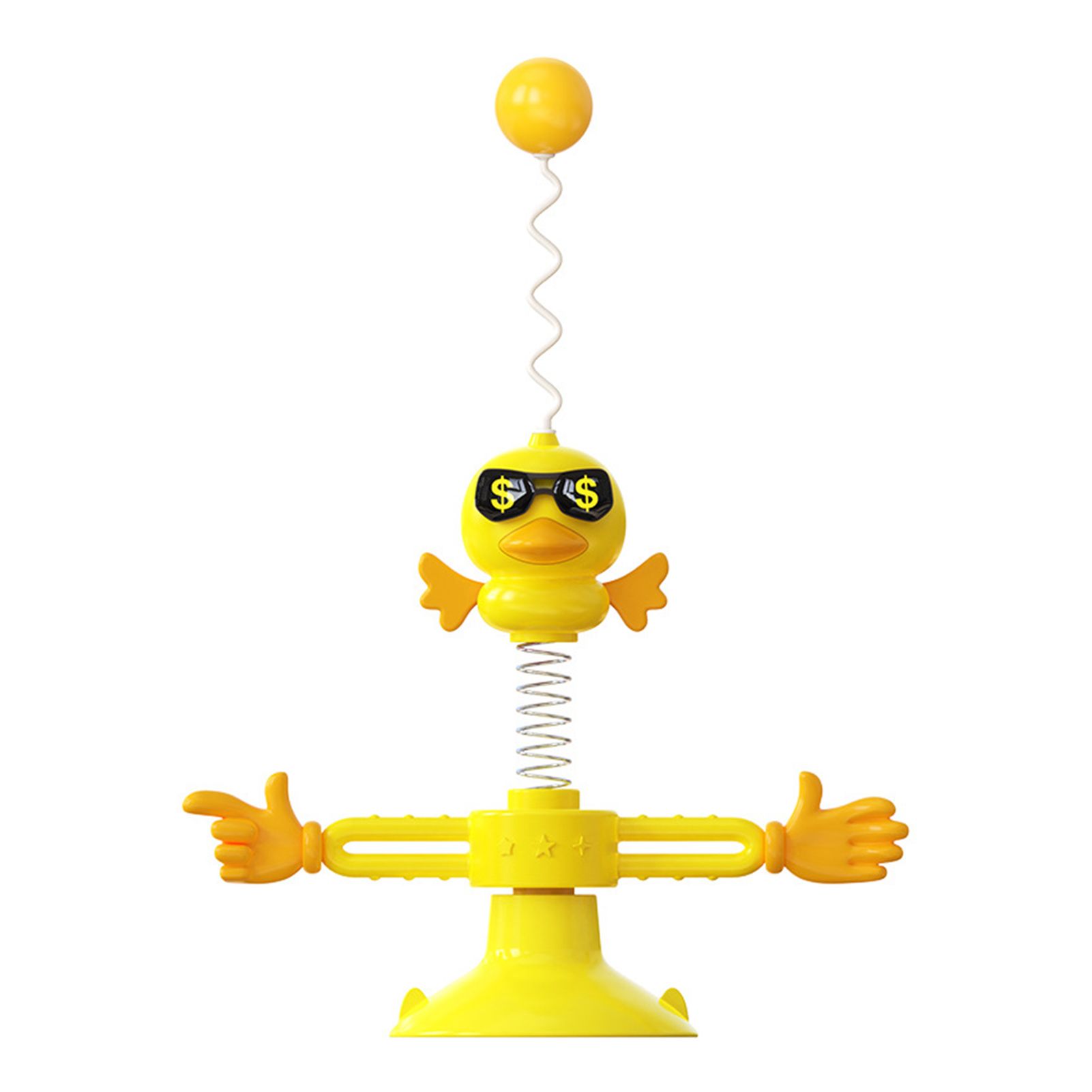 Cats Wand Toy Cartoon Bird Shape Pet Interactive Recreational Cats Stick Spring Toy with Sucker Cats Supplies