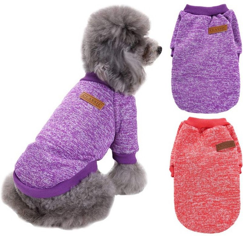 KUTKUT T-shirt for Dog, Cat  (Red, Purple)