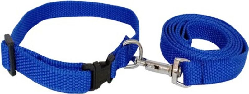 cutepuppy B0057 Dog Collar & Leash  (20 - 30 cm, BLUE)