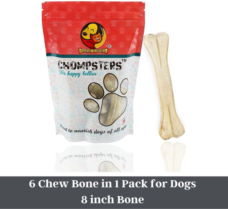 Foodie Puppies Pressed Dog Bone 8 inches - Pack of 6 bones Chicken Dog Chew  (480 g, Pack of 6)