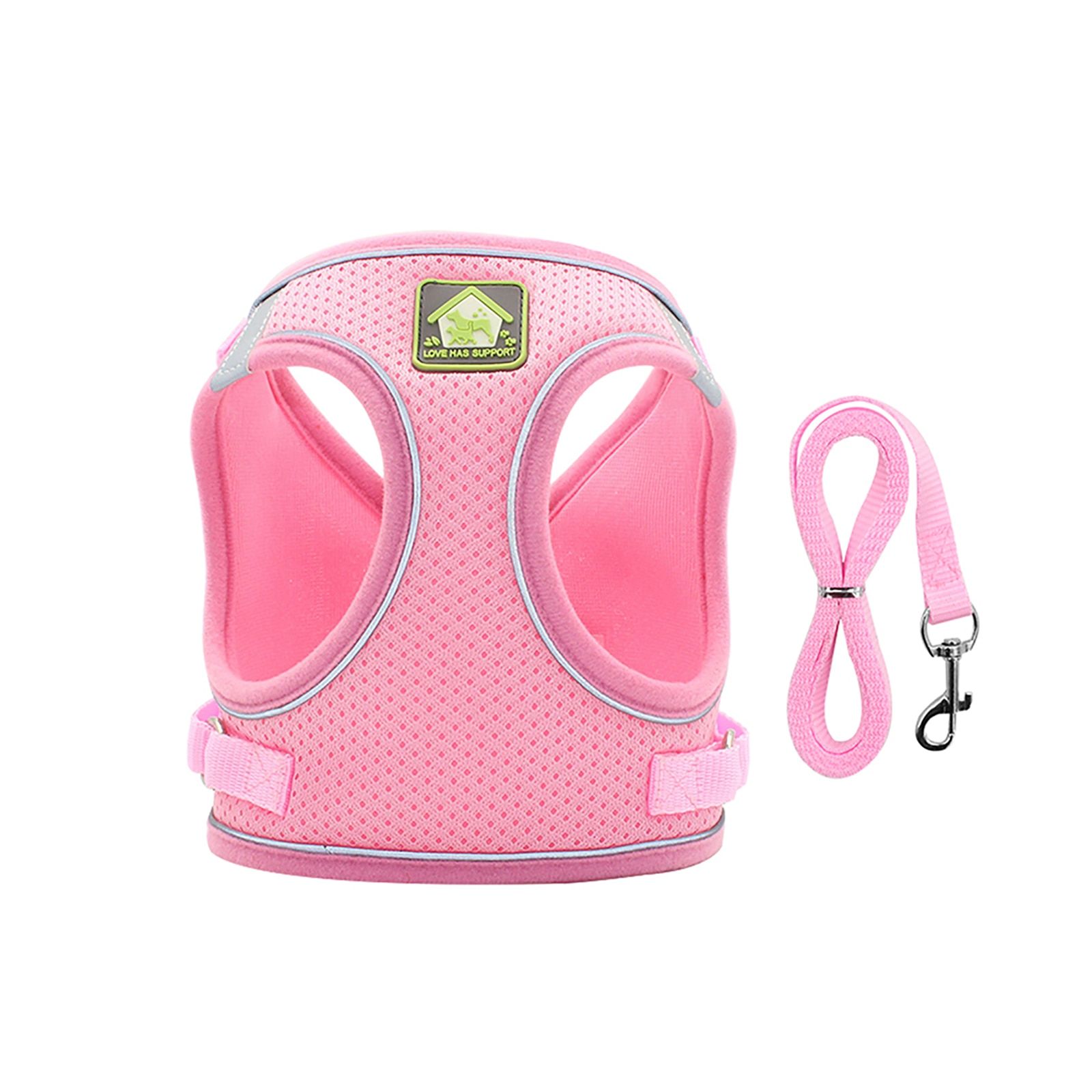 Harness Vest Adjustable Soft Breathable  Harness Nylon Mesh Vest Harness For s Puppy Collar  Pet  Chest S