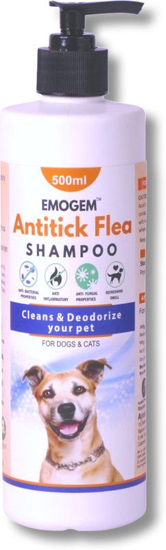 Emogem Flea and Tick Mild Fragrance Dog Shampoo  (500 ml)