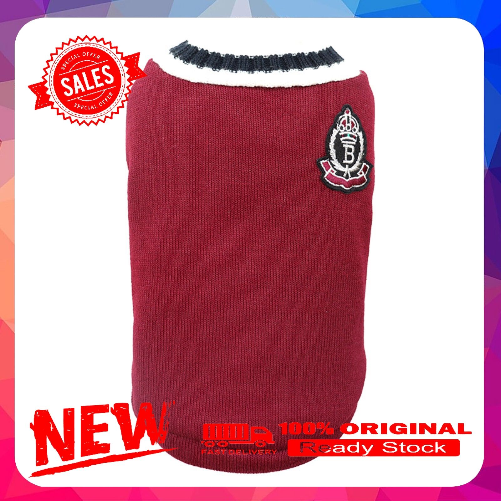Pet Costume College Style Breathable Skin-friendly Pet Dog Vest Sweater Outfit for Winter