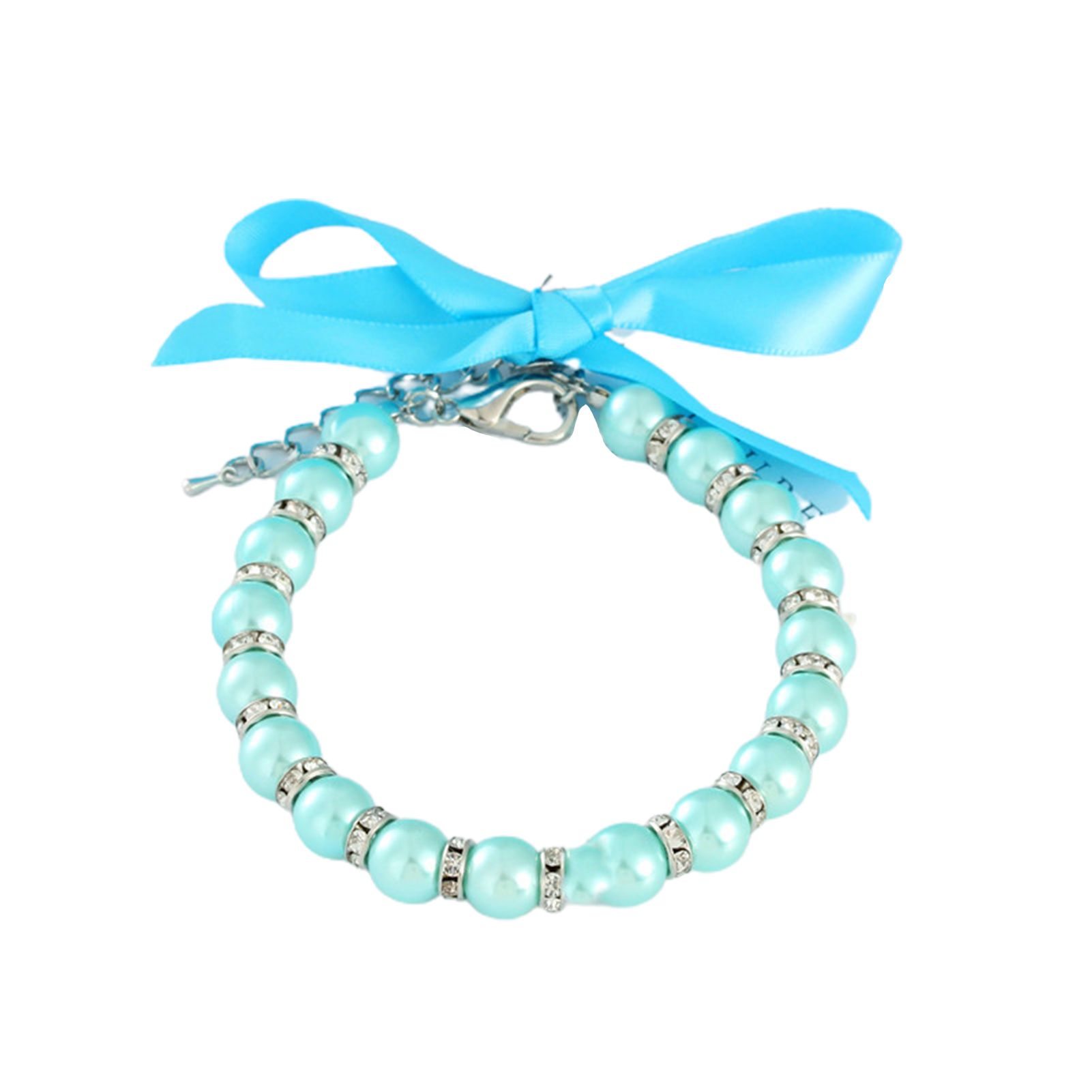 Pet Collar Eye-catching Elegant Exquisite Adorable Imitation Pearl Pendant Pet Collar Decor for Puppy Shop