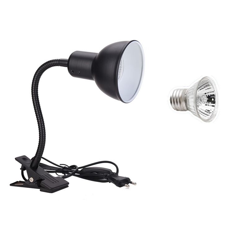 Reptile Heat Lamp, Clamp Lamp for Aquarium Adjustable Light and Temperature with Clip for Turtle Snake 25W US Plug