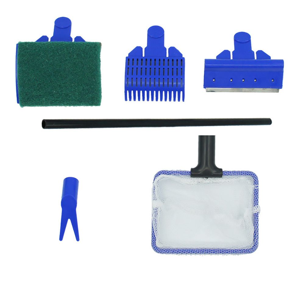 5 in 1 Fish Tank Aquarium Scrubber Cleaning Brush Algae Scraper Gravel Remover