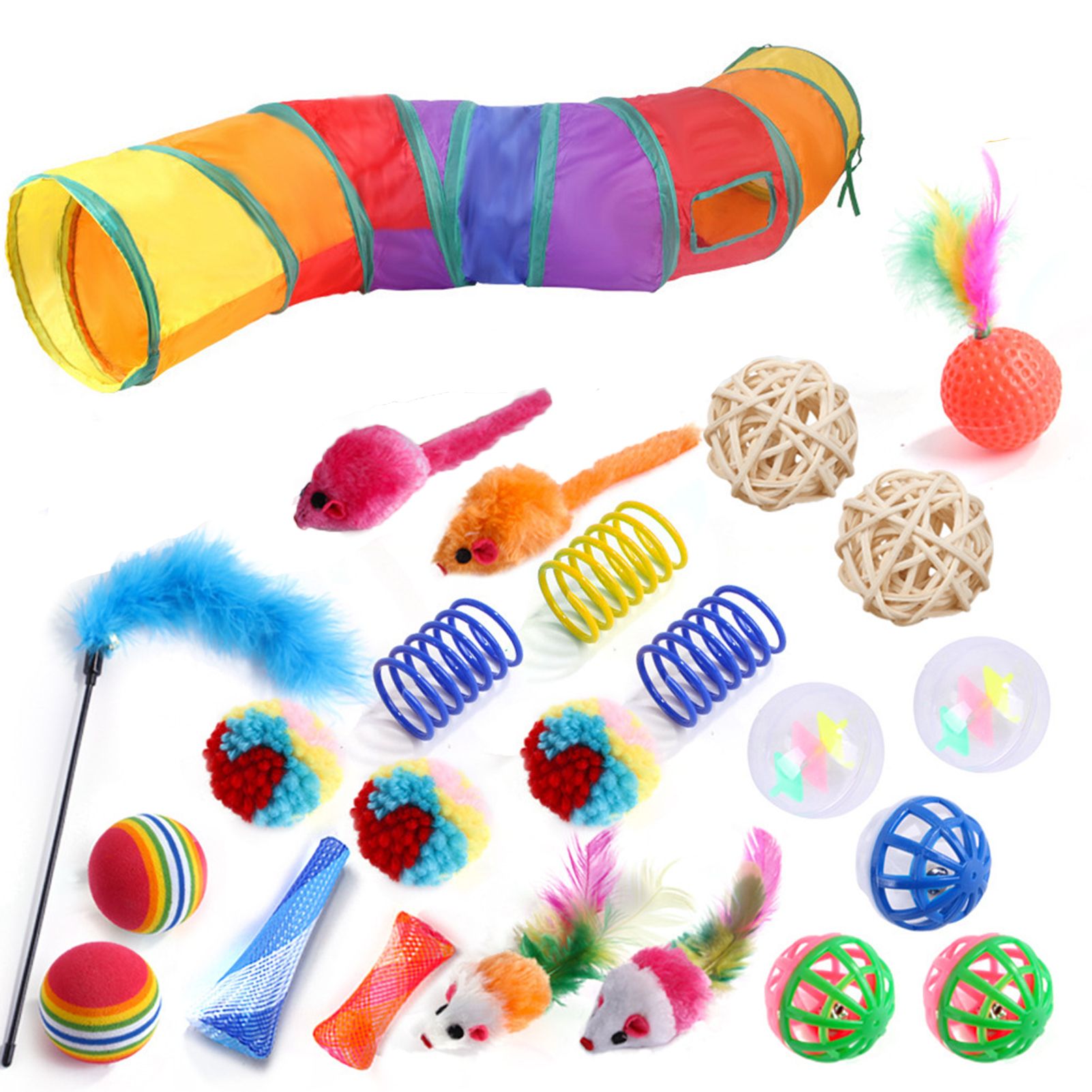 Cat Teaser Bite-resistant Full Set Cat Teaser Squeak Toys