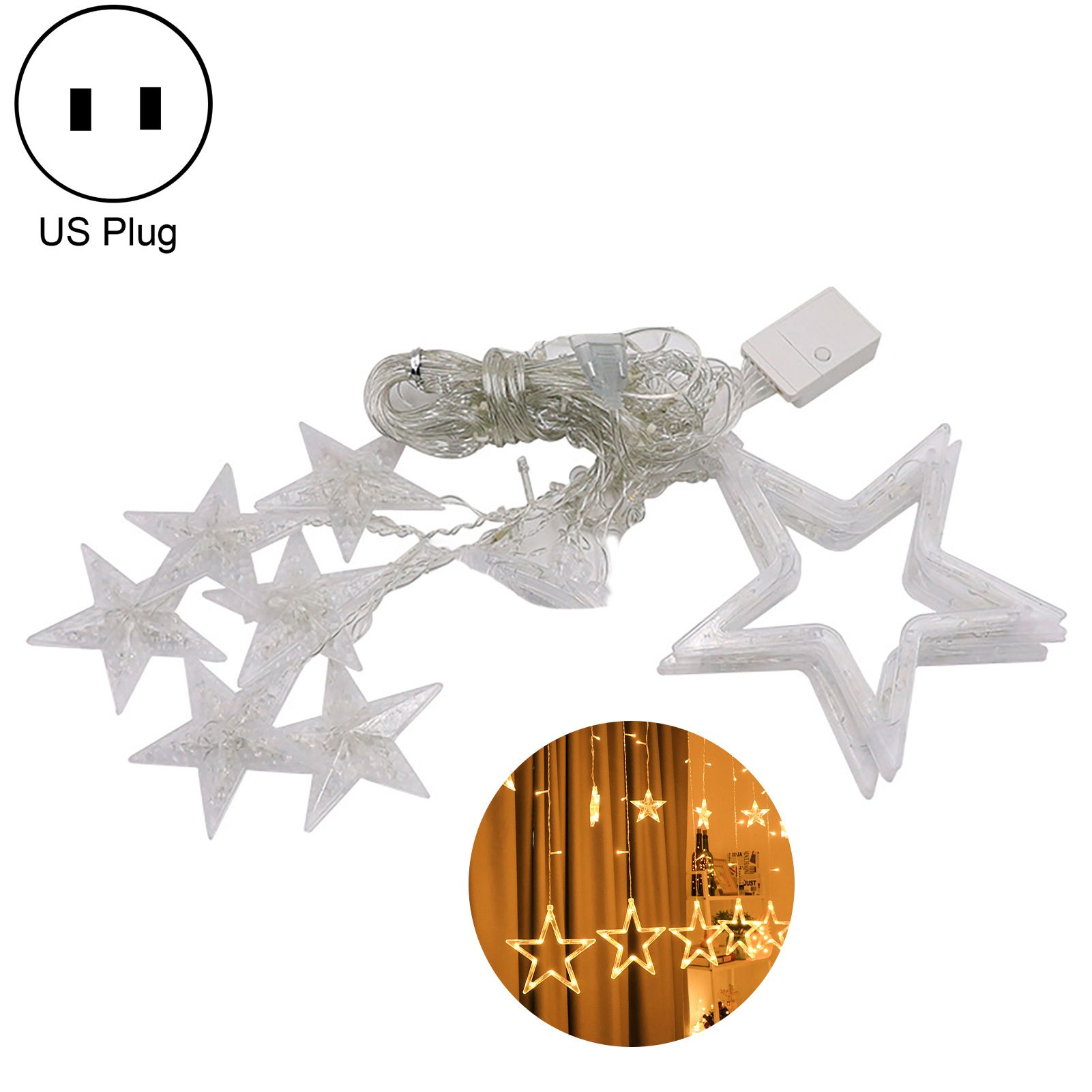 Decorative Light IP44 Waterproof Unique Moon Star Curtain Lamp
